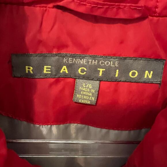 Kenneth Cole Reaction Down Puffer Vest Women's Size Large Red Preppy Hiking - Picture 3 of 8